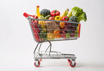Healthy Groceries in Shopping Cart