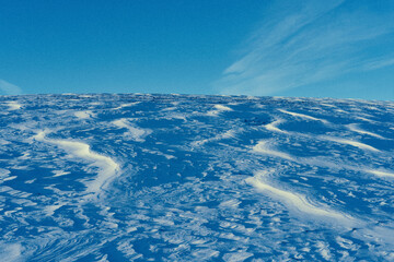 Landscape of rural Toten, Norway, in January 2025.