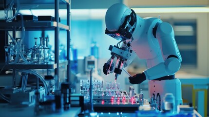 Advanced Robotic Scientist: A Futuristic Laboratory