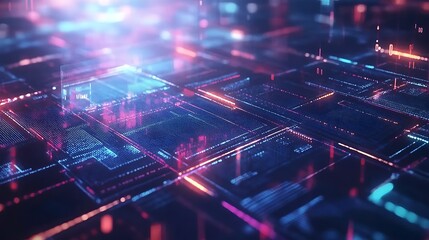 Obraz premium Abstract Digital Data Network Visualization