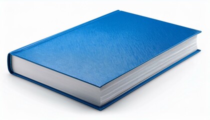 blue hardcover book isolated on white background with clipping path