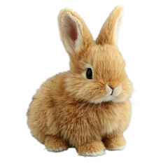 Obraz premium a small cute bunny with brown ears sitting against a transparent background, free photo PNG image, PNG file, Generative art.