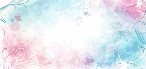 Obraz premium Soft watercolor floral background