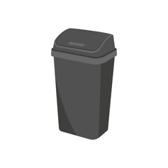 Trash Bin Flat Icon, Vector illustration