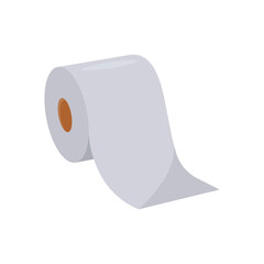 Toilet Paper Flat Icon, Vector illustration