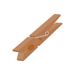 Clothes Pin Flat Icon, Vector illustration