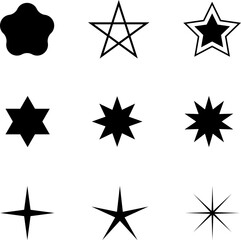 Obraz premium Star icons - vector set