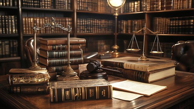 Legal action in historic library legal documents elegant environment