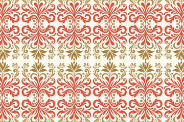 abstract seamless floral pattern vintage ornament fabric design traditional ethnic ikat all over botanical repeat texture flower wallpaper textile fashion