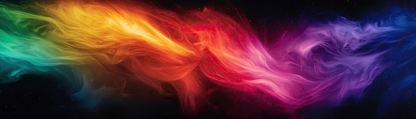 Naklejka premium Aurora Love Glow Colorful Abstract Waves of Light and Energy on a Dark Background
