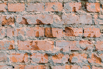 natural texture of an old red brick wall. for a graphic design background