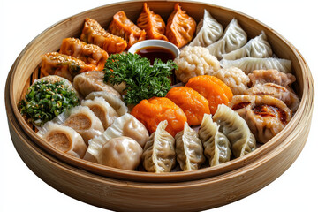 Handmade dumplings celebrating chinese new year vibrant food presentation festive environment close-up view cultural heritage