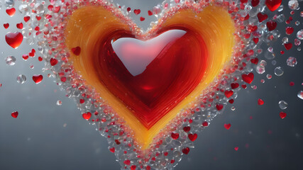 Heart shape for Love concept, Valentine's Day concepts. love symbol, concept for Valentine's Day, wedding etc. Heart elements for love concept design. AI generated image