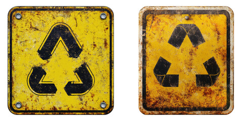 Biohazard dangerous sign isolated on transparent background, Set of