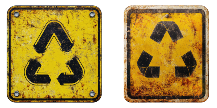 Biohazard dangerous sign isolated on transparent background, Set of