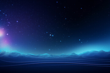 Fototapeta premium Abstract Night Sky with Glowing Stars,Generated By Ai