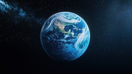 Fototapeta premium A stunning view of Earth from space, highlighting its beauty.