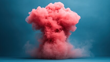 Pink smoke explosion, studio shot, abstract art
