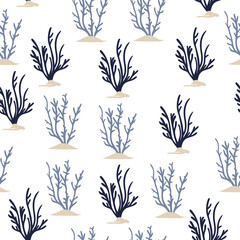 Naklejka premium Sea Vector Patterns: Ships, Anchors, and Waves