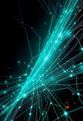 Abstract futuristic network lines background. Network technology abstract concept wallpaper, comic art, with white tones