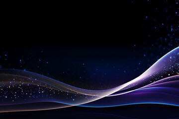 Abstract flowing lines of blue and purple light create a mesmerizing futuristic energy wave design,Generated By Ai