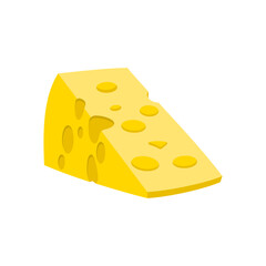 Cheese Flat Icon, Vector illustration
