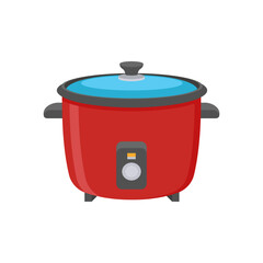 Rice Cooker Flat Icon, Vector illustration