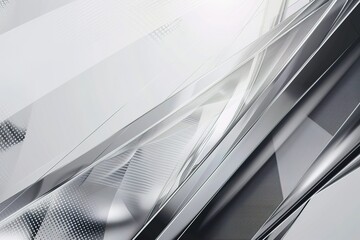 Abstract grayscale geometric design.  Modern, sleek lines and shapes.