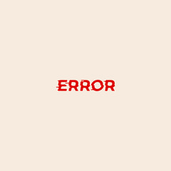 Error text icon flat vector design.