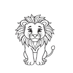 Obraz premium A black and white coloring page depicting a lion pattern with bold lines and a clean line art style against a white background, Vector illustration.