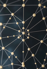 abstract connection background with lines and dots geometric network connection, craft clay, with white tones