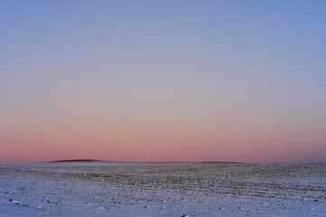 Landscape of rural Toten, Norway, in January 2025.