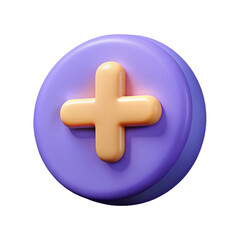 Obraz premium 3d add icon png