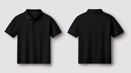 Black Polo Shirt Mockup Front and Back View, Clothing Template, Apparel Design, Product Presentation polo shirt mockup, apparel design