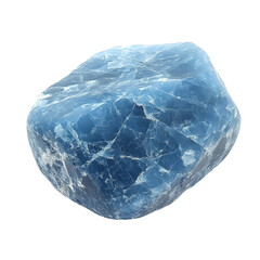 Blue stone of transparent transparent sparkling brightly against a clean transparent background in natural light, Blue color stone on a transparent background. Stone transparent background