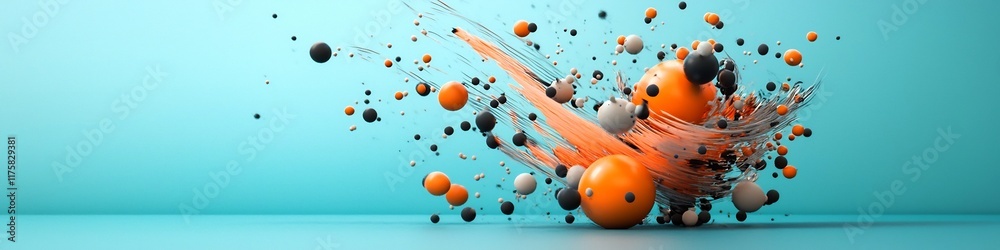 Poster visually captivating 3d rendered animation showcasing the dynamic behavior of a wave packet as it sc