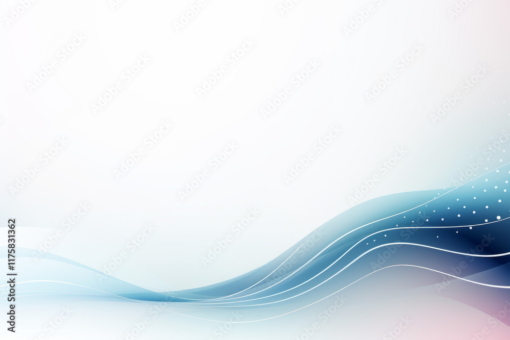 Wall mural blue wave flow abstract background design for presentation background,generated by ai