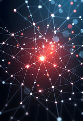 Obraz premium Communication network concept. Science technology, minimalism, with white tones