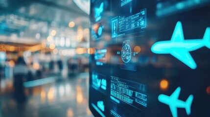 Digital Dashboard Displaying Holiday Travel Information