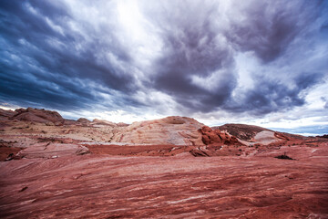 Valley Of Fire during sunset , Nevada , USA