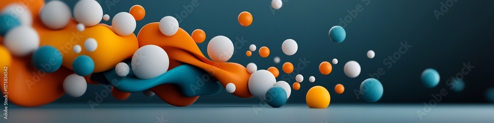 Poster visually striking 3d rendered diagram illustrating the frequency response of a population or system 
