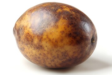 Fototapeta premium A single brown and yellow mottled cheese wheel