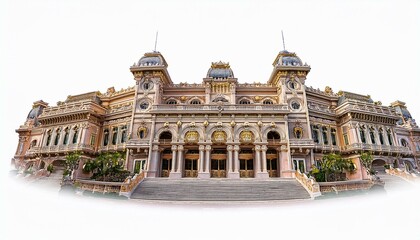 Fototapeta premium grand casino monaco monte carlo isolated on a white background