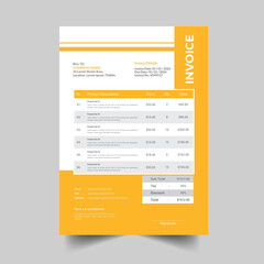 Invoice Design Template. Clean invoice template design. Simple Invoice Layout. Minimal Invoice Layout. Bill payment, Price receipt, Invoice bill, Bill Receipt and payment agreement. Invoice Set.