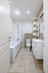 Modern Home Minimalist Bathroom With Clean Lines and Neutral Colors