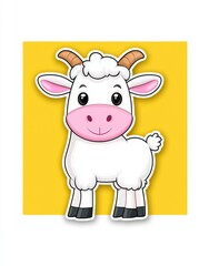 Filled goat icon in a simple cartoon animal style.