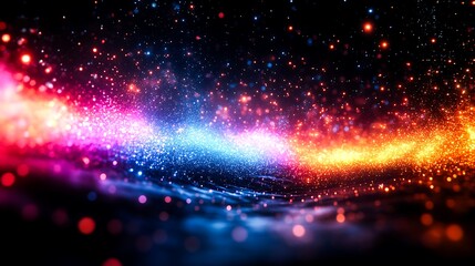 Fototapeta premium Abstract Pixelated Static Surge with Digital Distortion Effects