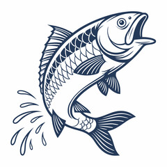 Fototapeta premium fish on a white background