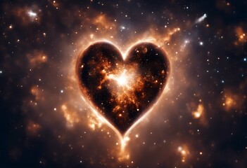 shows made surrounded heart image stars fire heart space