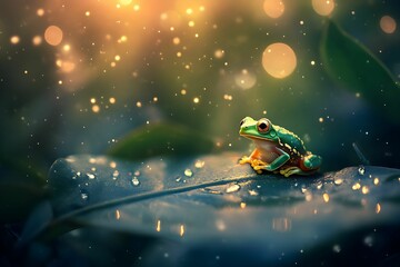 żaba, drzewo, wilgoć, natura, zieleń, tropikalny, las deszczowy, fauna, makro, ekologia, dzika przyroda, ochrona środowiska, rośliny, owady, detal, krople wody, spokój, piękno przyrody, inspiracja, bi
